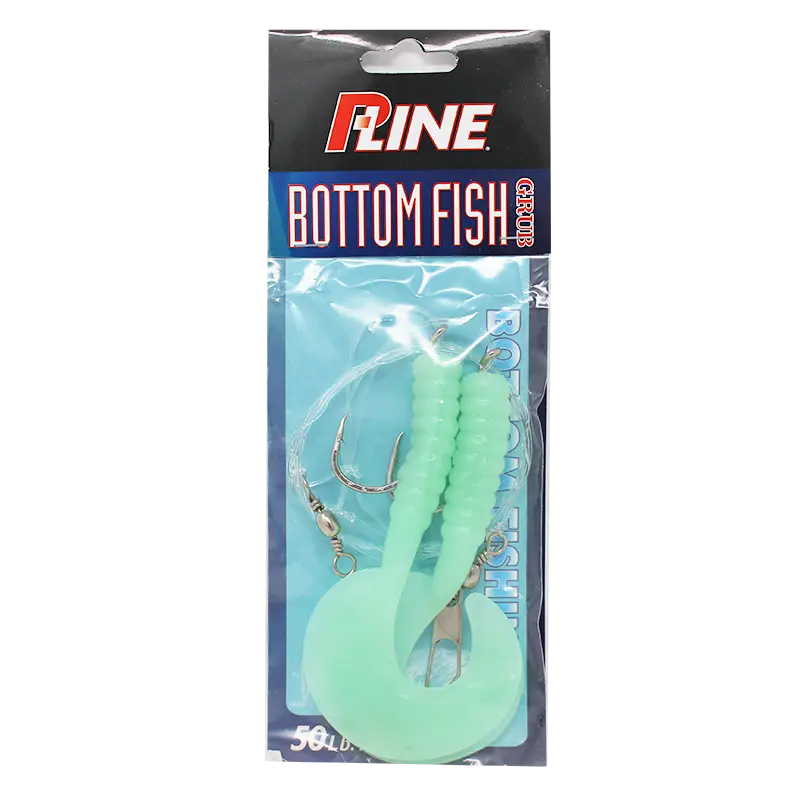 P-Line Bottom Fish Grub Rig Glow