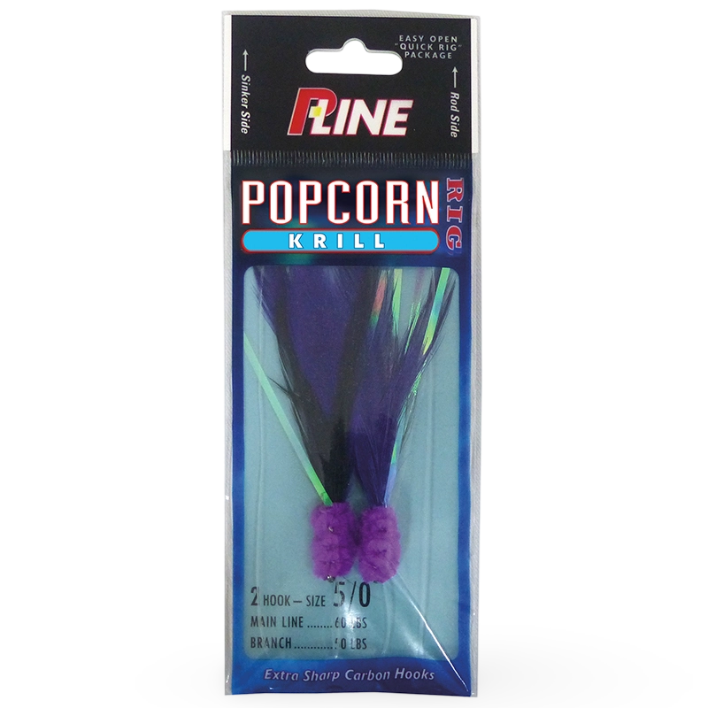 P-Line Popcorn Krill Bottom Fishing Rig Purple Black