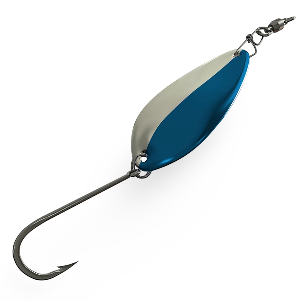 P-Line Pro Steel Spoon Silver Blue