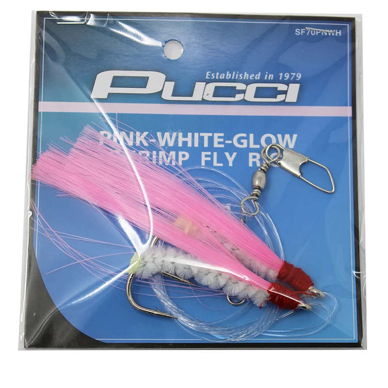 P-Line Rigged Shrimp Fly Shrimp White