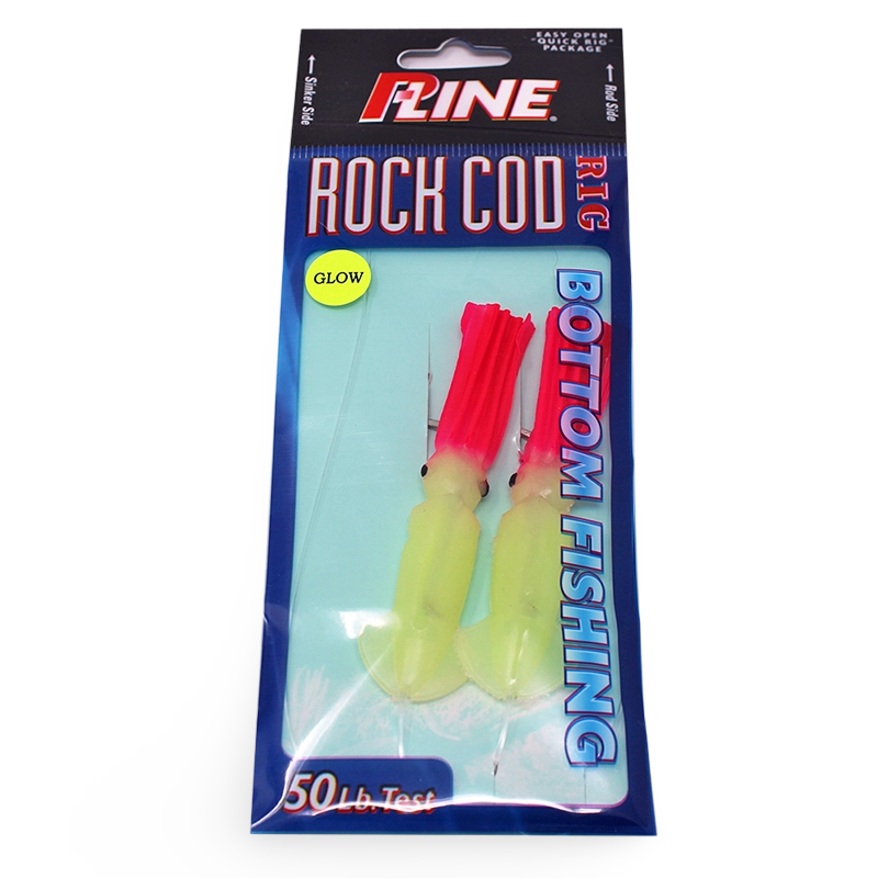 P-Line Rock Cod Bottom Fishing Rig Glow Pink Legs