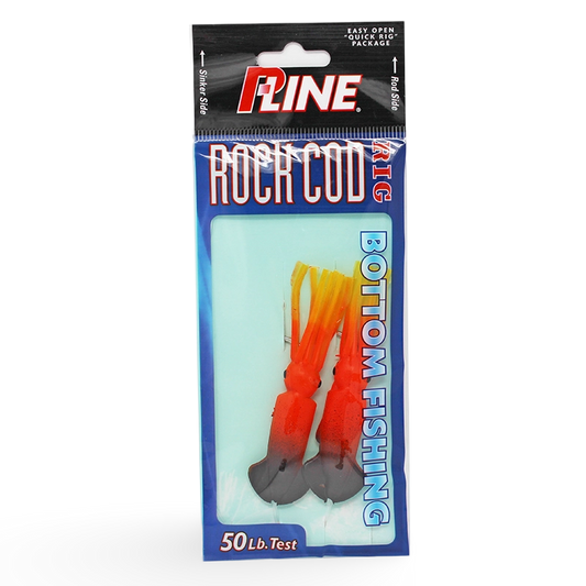 P-Line Rock Cod Bottom Fishing Rig Orange Red Black