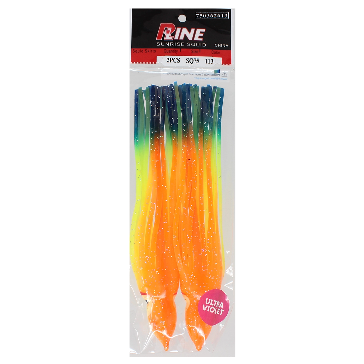 P-Line Sunrise Squid 7-5 Inches Clown