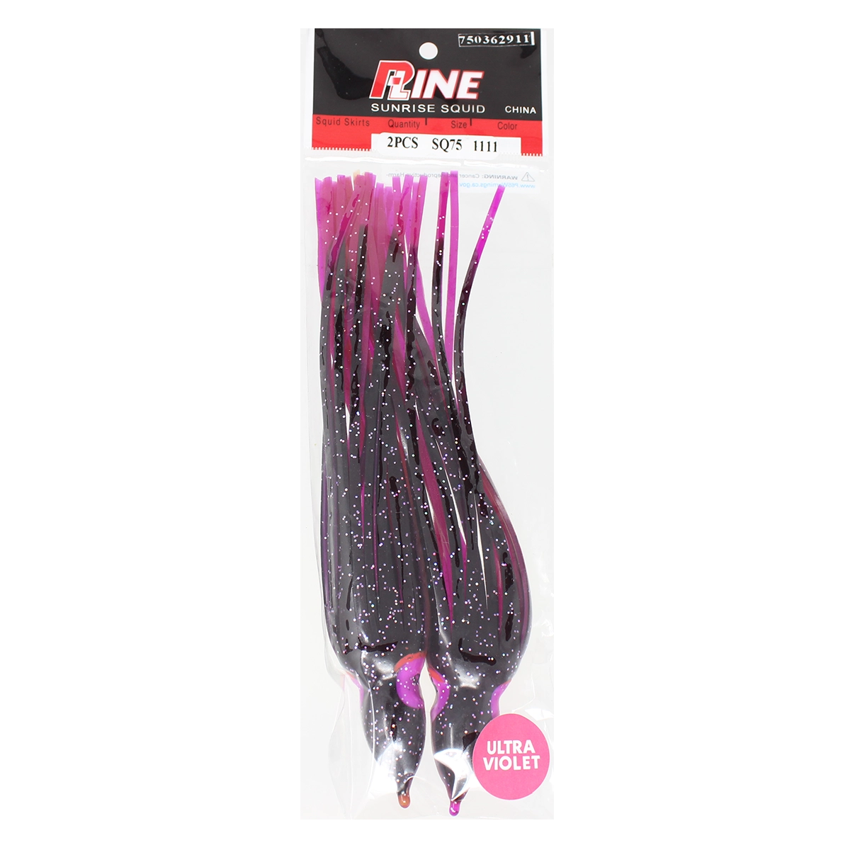 P-Line Sunrise Squid 7-5 Inches Purple Black
