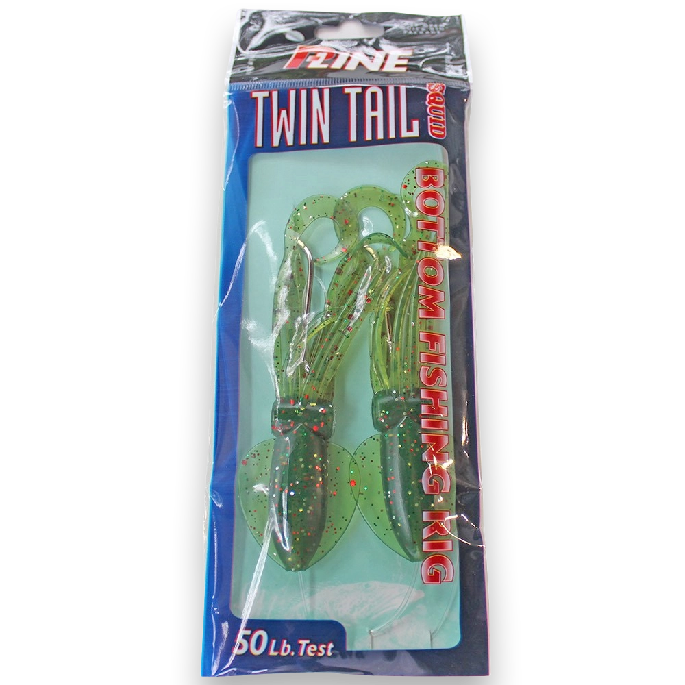 P-Line Twin Tail Squid Rig Motor Oil