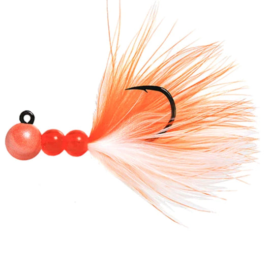 Beau Mac SMJ Pro Series Jig 1/8 to 1/4 Ounce - Peach & White, Orange