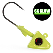 Pitbull Tackle Shad Jig Head UV 6X Glow