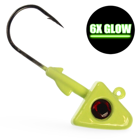Pitbull Tackle Shad Jig Head UV 6X Glow
