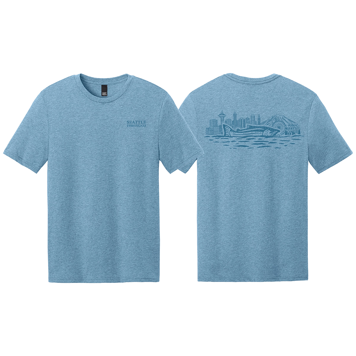 Seattle Fishing Co City Tee Tundra Blue Heather