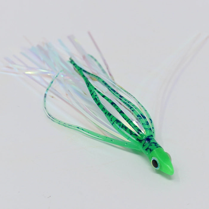 Silver Horde Ace Hi Fly Needlefish UV Green Splatter