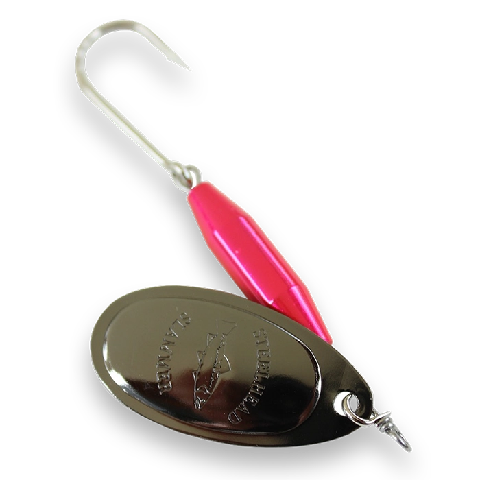 Steelhead Slammer Spinner Candy Pink Black Nickel Blade
