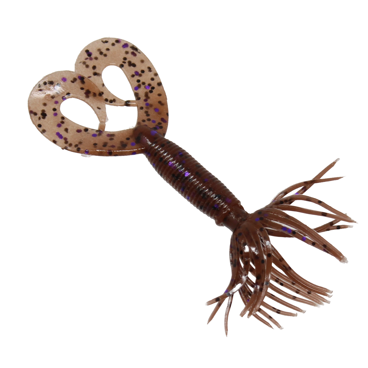 Yamamoto Baits 25 DT Hula Grub 221 Cinnamon Black Purple Flake