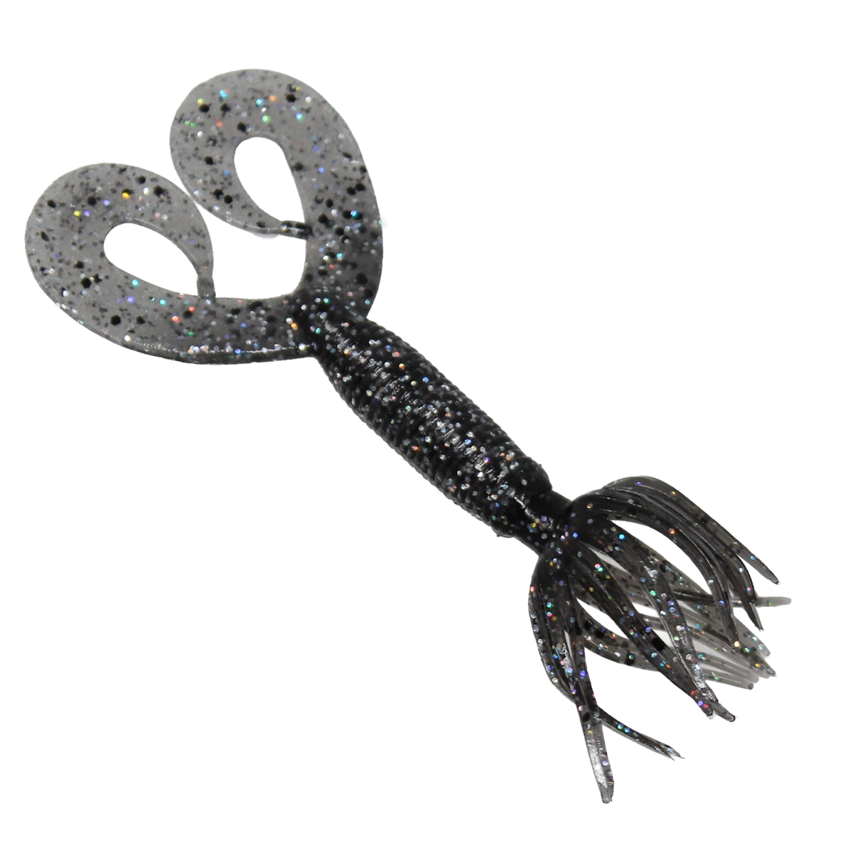 Yamamoto Baits 25 DT Hula Grub 238 Smoke Black Hologram Flake