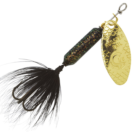 Yakima Bait Roostertail Spinner - Glitter Black