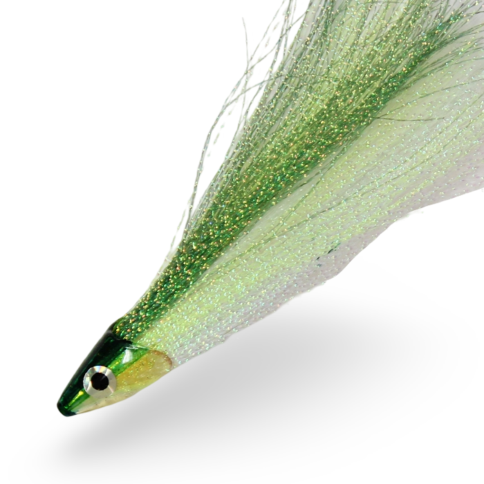 Grand Slam Bucktails in Green for salmon, trout, and halibut fishing