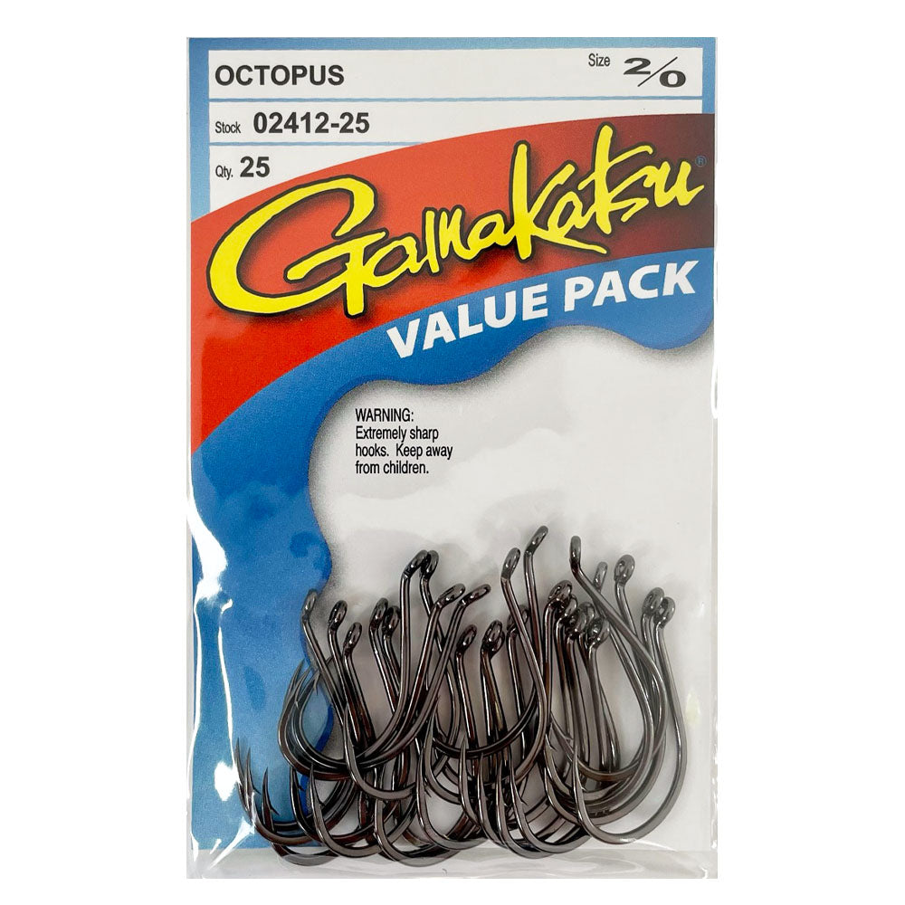 Gamakatsu Octopus Hook 25 Pack Black