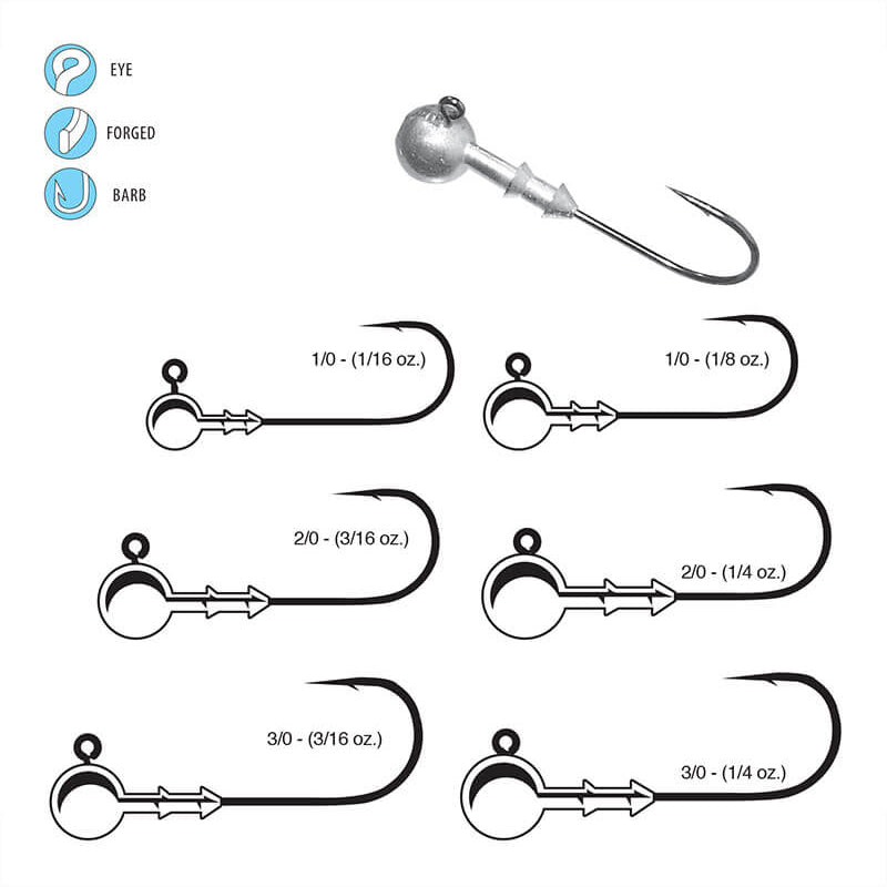 Gamakatsu Jig Head Round 26 Black