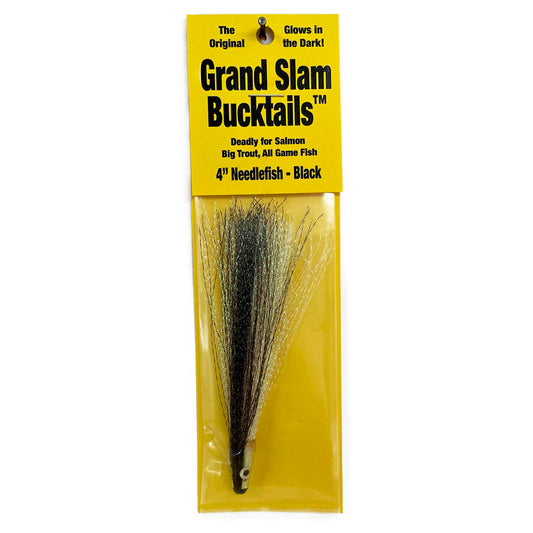 Grand Slam Bucktail 4" Needlefish Black