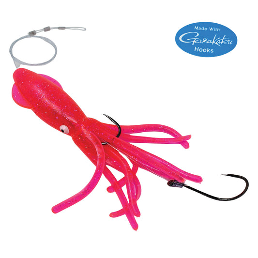 B2 Squid Halibut Rig 8" - Pink Glitter