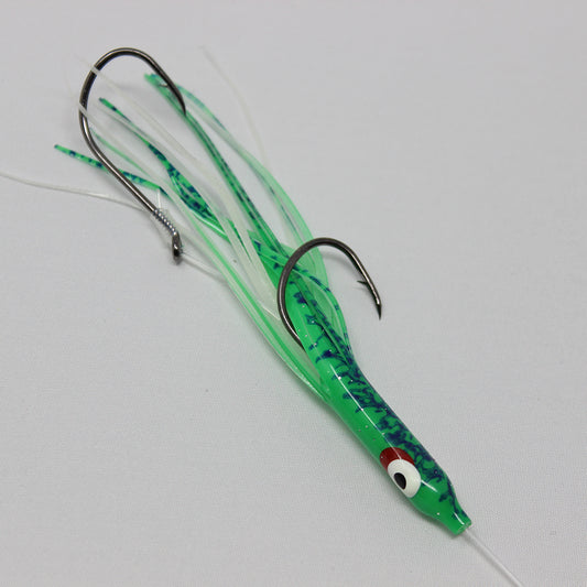 Salmon Trolling Rig Needlefish- Gold Star Glow Spatterback Green NG142R