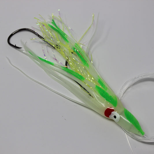 Salmon Trolling Rig - Gold Star Green Dot Glow OG78R