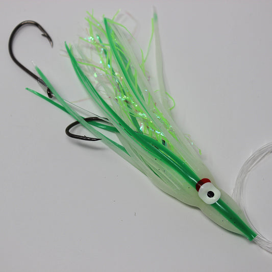 Salmon Trolling Rig - Gold Star Glow Green Stripe OGX14R