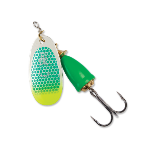 Blue Fox Vibrax Spinner - Green Scale Chartreuse Tip UV