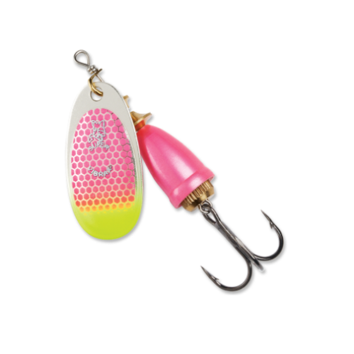 Blue Fox Vibrax Spinner - Pink Scale Chartreuse Tip UV