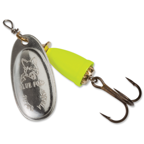 Blue Fox Vibrax Spinner - Silver Chartreuse